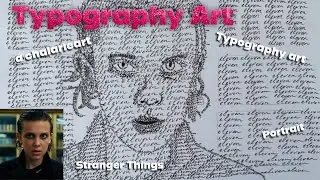 🩷 Eleven (Stranger Things) portrait using her name |  #chalarieart #strangerthings #typographyart  🩷