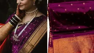 Pure Silk Copy Kalanjali Paithani With Copper Zari Weaving. #kalanjalipaithani #copperzarisilksaree