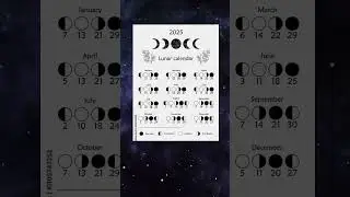 Lunar Calendar 2025 Key Dates 🌕 #lunacalendar2025 #moonphases #astrology2025