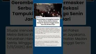 Malam Mencekam! Orang Tak Dikenal Serang Aparat di Polres Metro Bekasi Kota, Gas Air Mata Pecah
