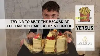 TRYING TO BREAK THE SLICE RECORD AT LONDON'S FAMOUS UNLIMITED CAKE SHOP! Jack & Beyond