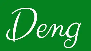 Learn how to Sign the Name Deng Stylishly in Cursive Writing