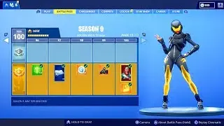 *NEW* SEASON 9 BATTLE PASS (100 Tiers UNLOCKED) Fortnite Battle Royale