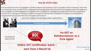 No GST on Pure Agent - Rule 33 with Examples