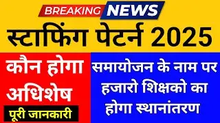 Staffing Pattern 2025 || Surplus Teacher Rules & Transfer Update || Rajasthan Education Department |
