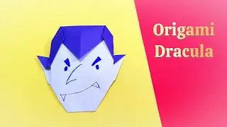 Quick and Easy Origami Dracula Face - How to make a Paper Dracula