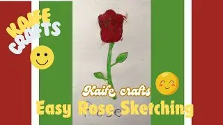 Easy Rose Sketching Tutorial ।। Kaife Crafts ।। Nursery Drawing Ideas