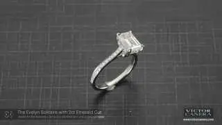 The Evelyn with 2ct Emerald Cut by Victor Canera