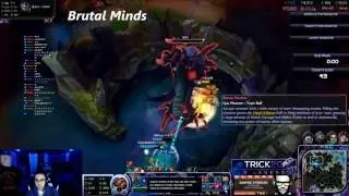 Trick2g - Udyr QUADRAKILL - Patch 6.13 Ranked
