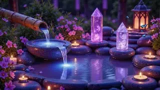 Healing Piano + Bamboo Water Sounds &bull; Deep Healing To Release Stress, Worry & Emotional Fatigue