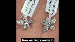 3.00 CT F/VS MARQUISE DIAMOND CLUSTER EARRINGS, 18K WHITE GOLD -  E1750