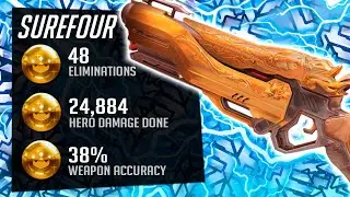 Surefour Dominating as Reaper! 48 elims! [ Overwatch Season 30 Top 500 ]