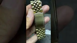 RARE SEIKO SNXJ94 Automatic 7S26-0500 Gold Day Date Watch Men Vintage From 1990