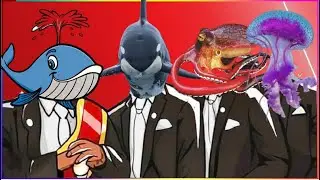 FUNNY WHALE & FUNNY ORCA SHARK & OCTOPUS & JELLYFISH (ANIMALS WORLD)-Coffin Dance X Baby Shark COVER