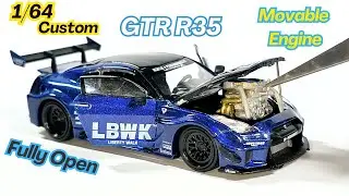 【Fully Open】1/64 miniGT GTR35 | Engine “movable” | Commemorating the retirement of God of War