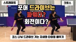 [손코]포어코스에서 크로스, 스트레이트로 포어드라이브 배우기Learn Foredrive Cross, Straight on Forecourse (Position and Timing)