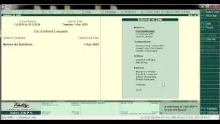 How to Create Company in Tally ERP 9, Tally Material, Material