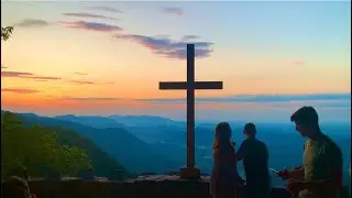 Sunrise at Pretty Place Chapel #prettyplace #sunrise #mountainchurch #symmeschapel #campgreenville