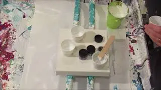 (153) experimenting with Pearl Ex Powder in an acrylic pour