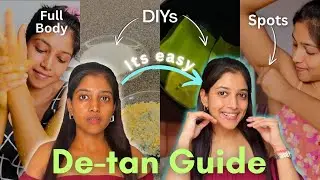 My Summer TAN REMOVAL  Routine 😍 Reduce Tanning Fast & Naturally 🌱 at Home
