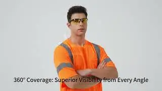ProtectX Reflective Orange Short Sleeve High Visibility 3-Pack Heavy-Duty Safety T-Shirt Type R