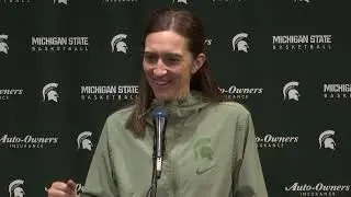 Robyn Fralick, Jaddan Simmons, and Julia Ayrault speak after MSU's emotional Senior Day