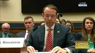 Deputy AG Rod Rosenstein - House Judiciary Committee Dec 13