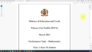PEP Grade 6 Mathematics Performance Task Preparation for 2024