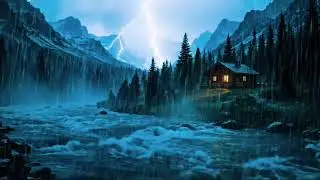 Realistic Rain and Thunder Sounds | Peaceful Night Storm Ambience 4K 