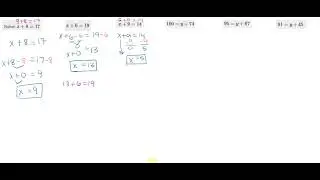 PreAlgebra Solving Equations 1