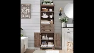ACCOHOHO 72&rdquo; Tall Farmhouse Bathroom Cabinet Review &ndash; Rustic Storage Solution