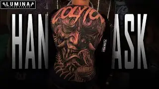 JAPANESE STYLE HANNYA MASK FULL BACK TATTOO!!