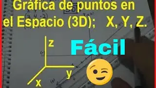 Gráfica de puntos en el espacio | ☑️ Gráfica eje x, y, z  3D MUY FÁCIL / #MatematicaBasica
