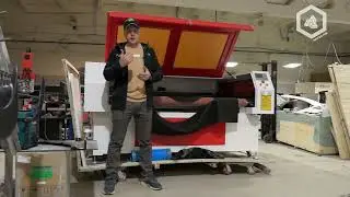 Laser Fabric Cutter. ChPU24. Overview of a Laser Machine with a Roll Unwinder