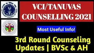 TANUVAS 3rd Round Counseling Updates | BVSc & AH
