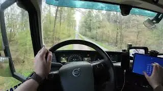 POV gemütliche Waldfahrt mit meinem Volvo Kurzholz-LKW