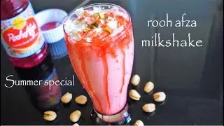 Roohafza milkshake recipe | Refreshing summer cold beverage | Instant cool drink for summer |