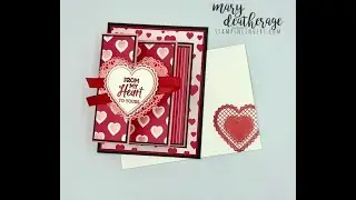Heartfelt From My Heart Tri Panel Fun Fold Card