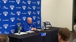 Saint Louis basketball coach Josh Schertz after 88-75 win over VCU