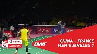 Thomas Cup | MS1 | CHEN Long (CHN) vs Brice LEVERDEZ (FRA) | BWF 2018