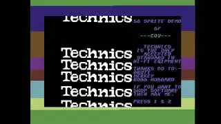 C64 One File Demo : 56 Sprite Demo by Cov 1986