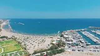 Aerial Of Mediterranean Marina Stock Video