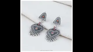 Ravishing oxidized silver earrings