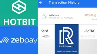 TNC Ko Withdraw Kaise Kare | Real Research App Withdraw | Hotbit To Zebpay | (23.02.2021)