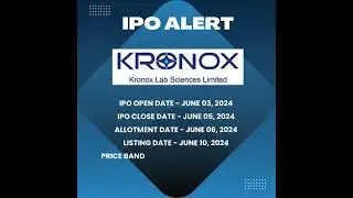 IPO Details : Kronox Lab Sciences Limited #nse #bse #ipo #kronox #kronoxlabsciences #marketsinshorts