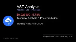 AST (ASTUSDT) Technical Analysis - Price Prediction & Buy or Sell November 17, 2025