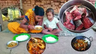 desi fish masala curry recipe cooking and eating | village cooking |rural village odisha