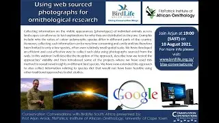 Conservation Conversations: Arjun Amar - Using web sourced photographs for ornithological research