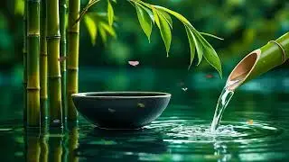 🌿🌸💧Healing Piano Music with Natural Bamboo Water for Mind and Body Calm