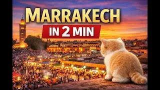 The Cutest Marrakech Tour in 2 Minutes | Brick the Kitten explores iconic spots